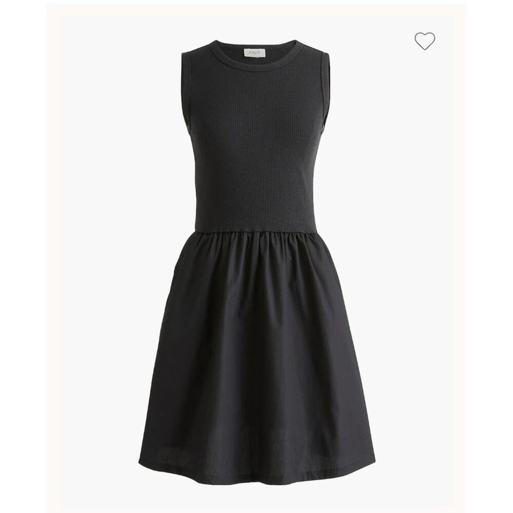 NWT J. Crew Knit Mixy Mini Dress Brunch Summer Resort Black S